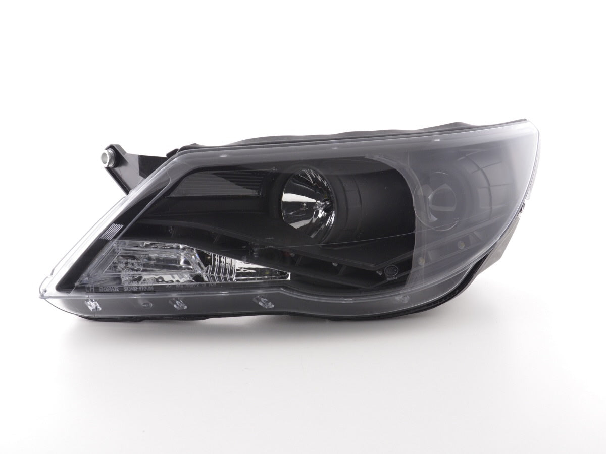 Scheinwerfer Set Daylight LED TFL-Optik VW Tiguan 07-11 schwarz für Rechtslenker Scheinwerfer Set Daylight LED TFL-Optik VW Tiguan 07-11 schwarz für Rechtslenker